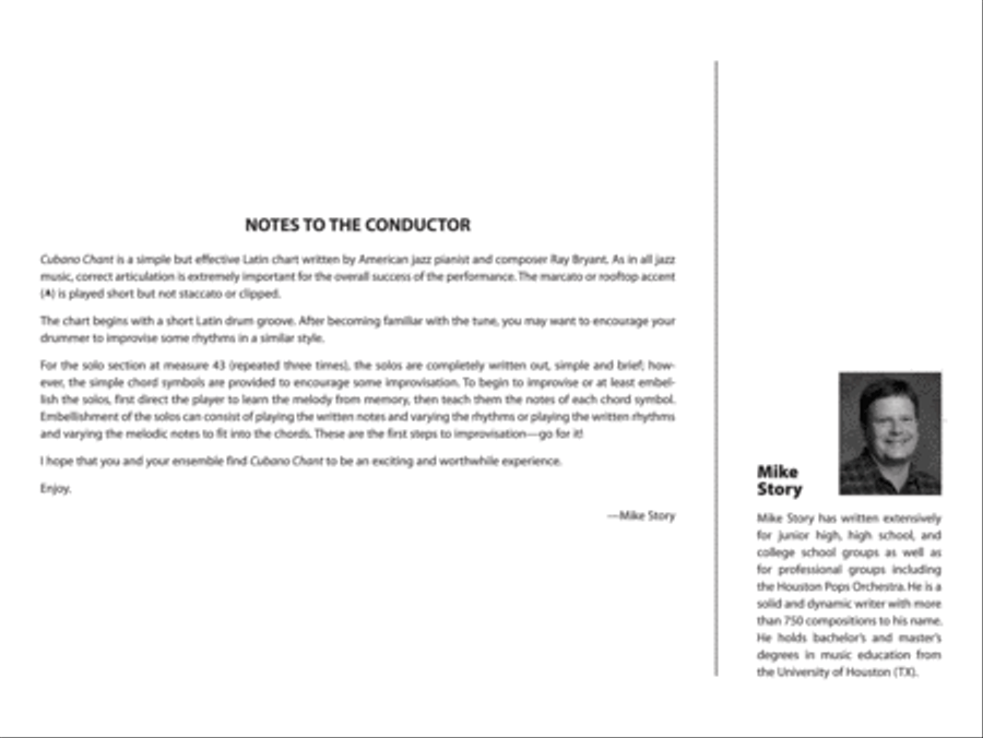 Cubano Chant: Score Cubano Chant: Score Jazz Ensemble scores gallery preview page 2