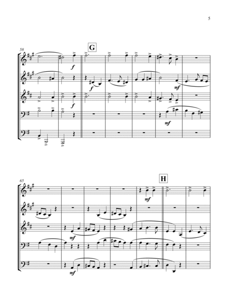 And the Glory of the Lord (excerpt) for Brass Quintet (in G Major) image number null