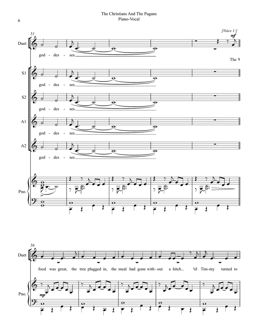 The Christians And The Pagans SSA scores gallery preview page 6