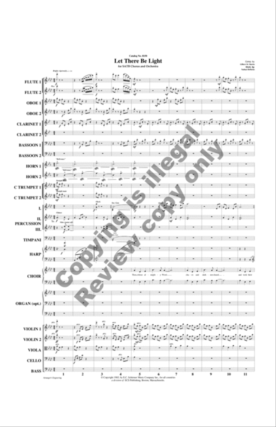 Let There Be Light! (Additional Orchestra Score) Choir scores gallery preview page 3