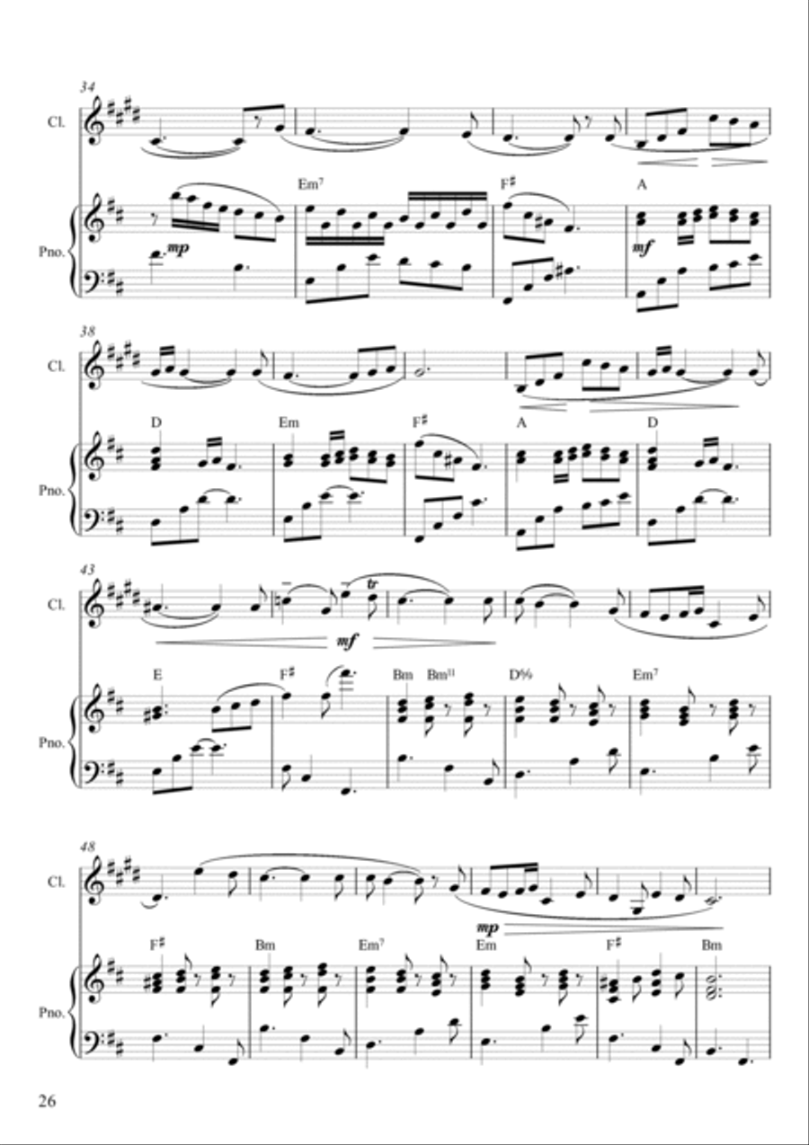 Serenade Clarinet Solo scores gallery preview page 3