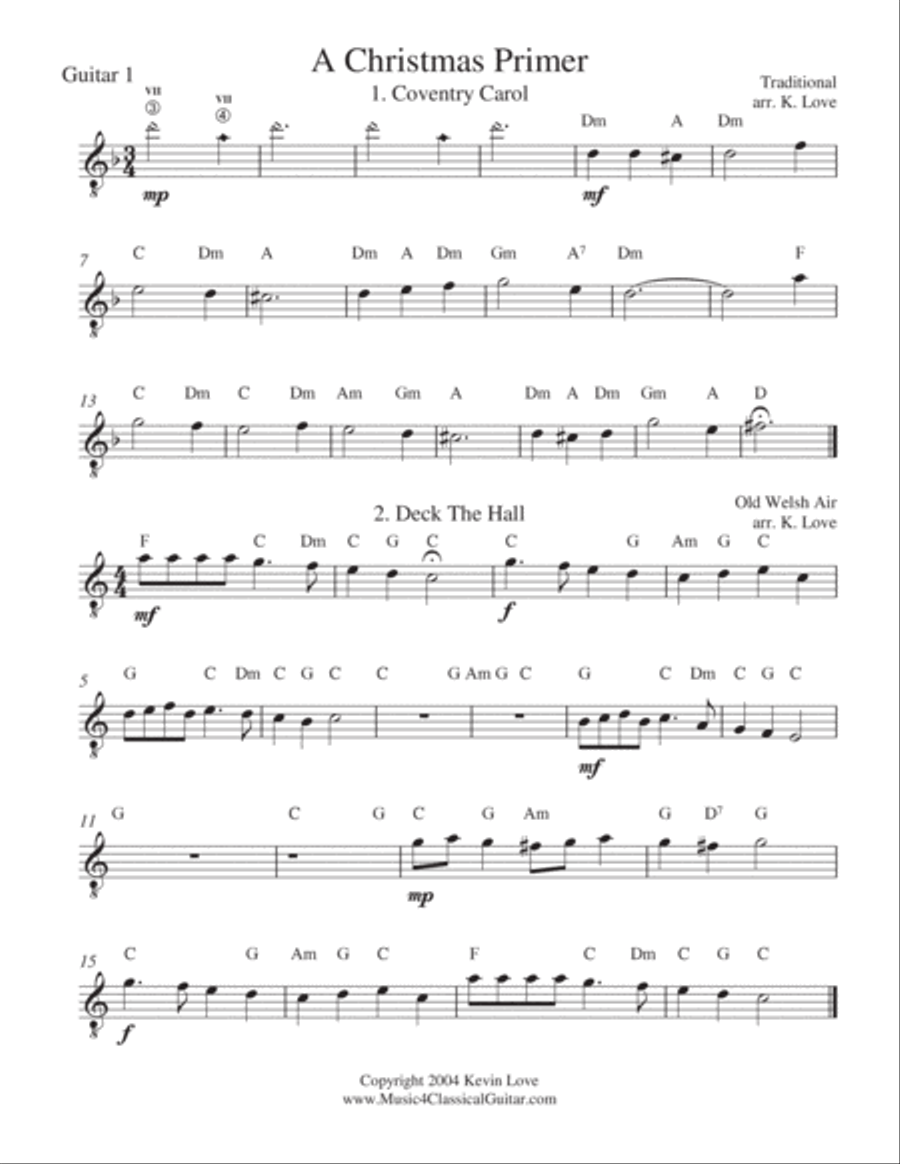 A Christmas Primer (Guitar Trio) - Score and Parts A Christmas Primer (Guitar Trio) - Score and Parts Guitar Ensemble scores gallery preview page 4