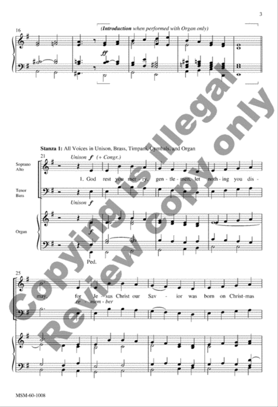 God Rest You Merry, Gentlemen 4-Part scores gallery preview page 3