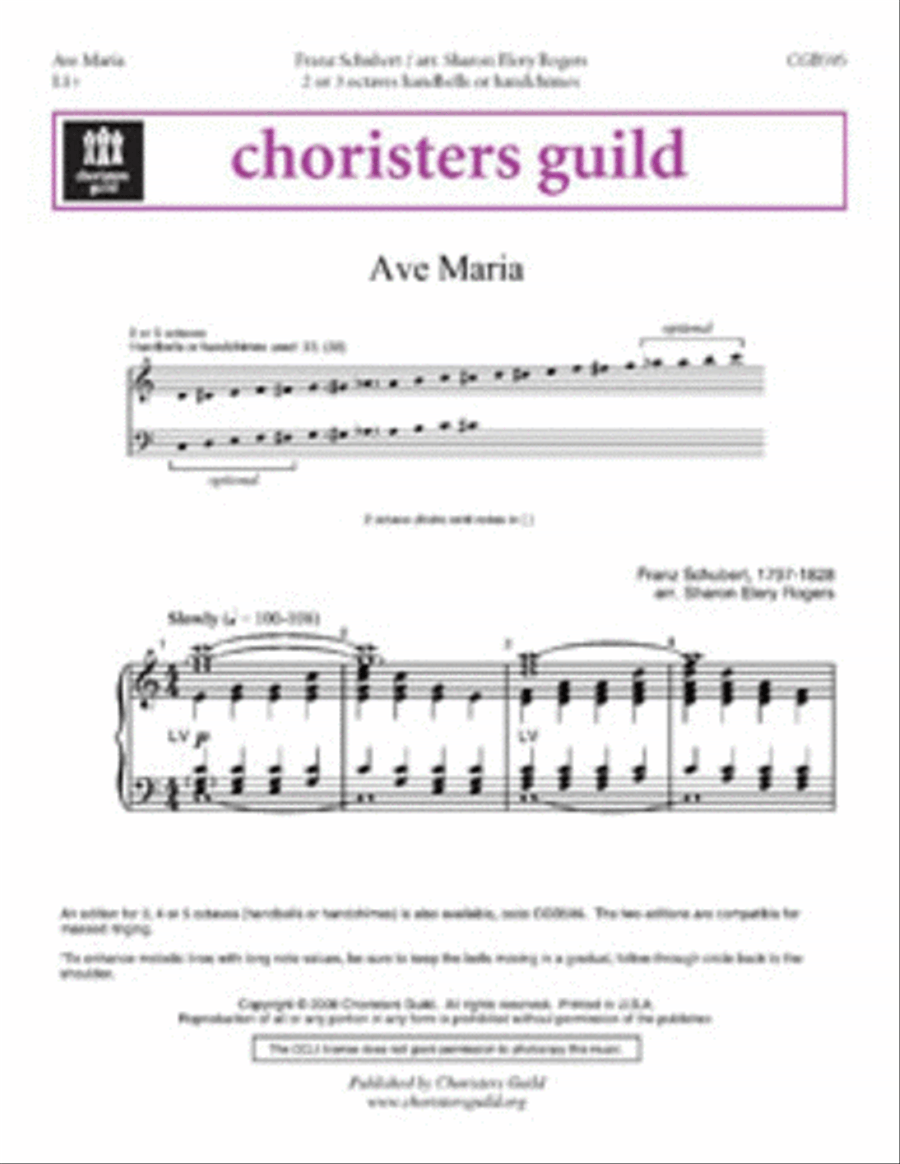 Ave Maria (2-3 octaves) 3-Octaves scores gallery preview page 1