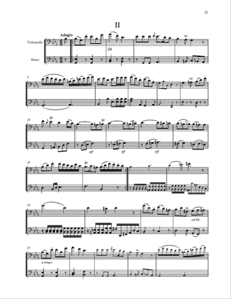 Three Cello Sonatas Cello Solo scores gallery preview page 5