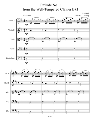 Prelude No.1 from The Well-Tempered Clavier Book 1 BWV 846 (String Orchestra)