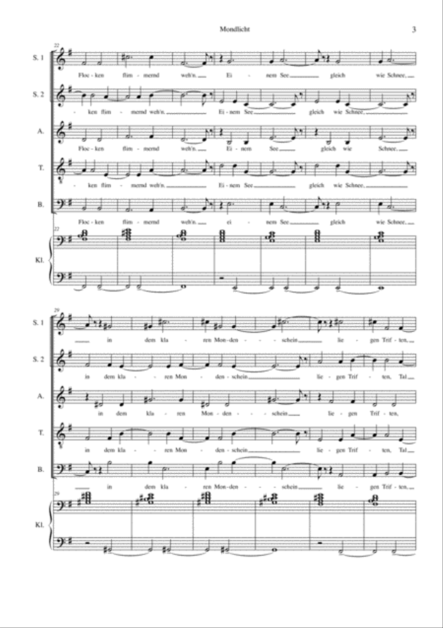 Mondlicht Mondlicht 4-Part scores gallery preview page 3
