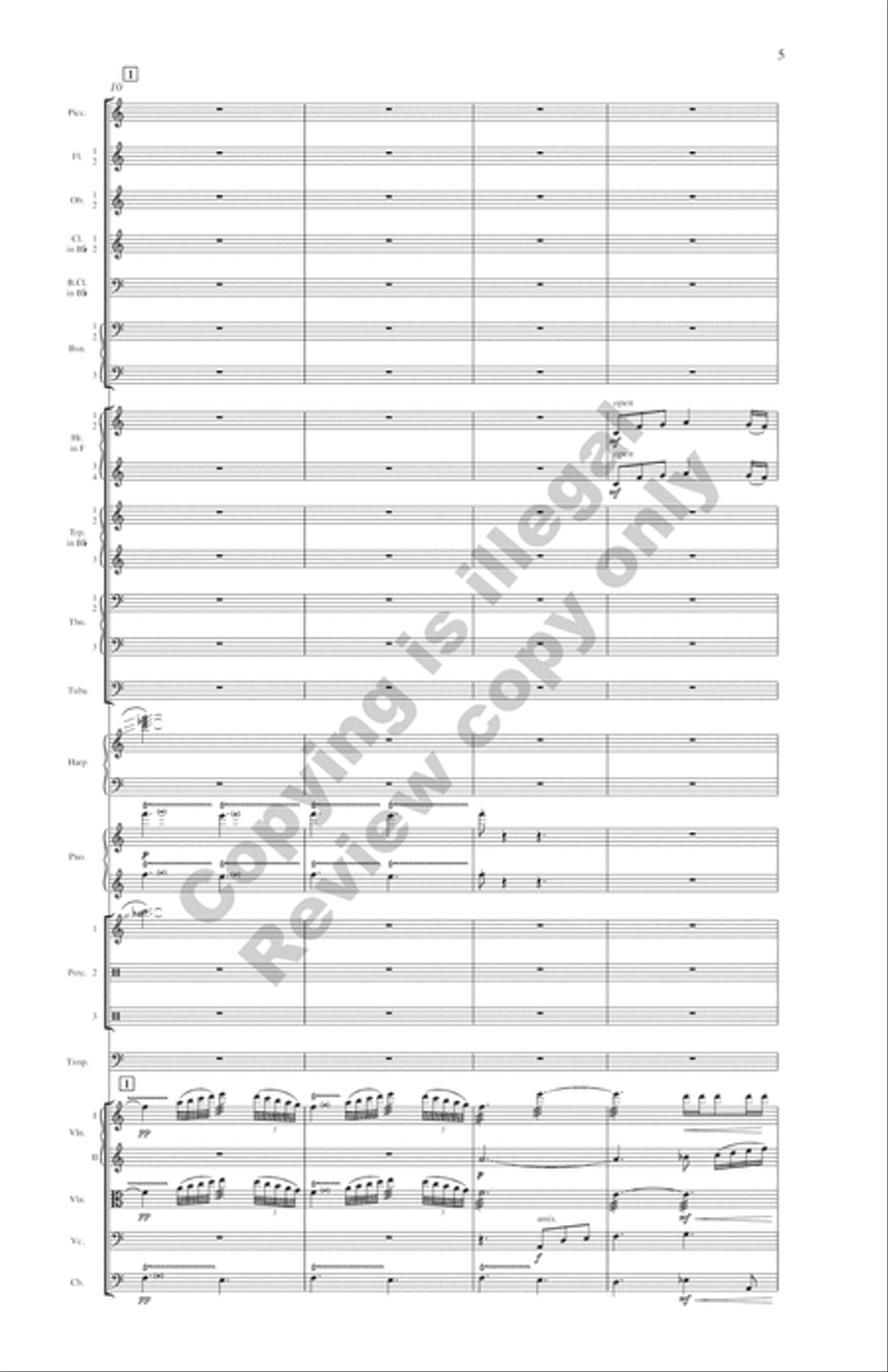 Symphony: Water Music Full Orchestra scores gallery preview page 5