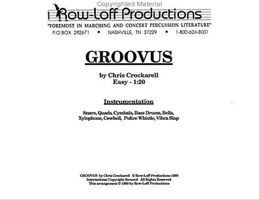 Groovus Groovus Percussion Ensemble scores gallery preview page 2