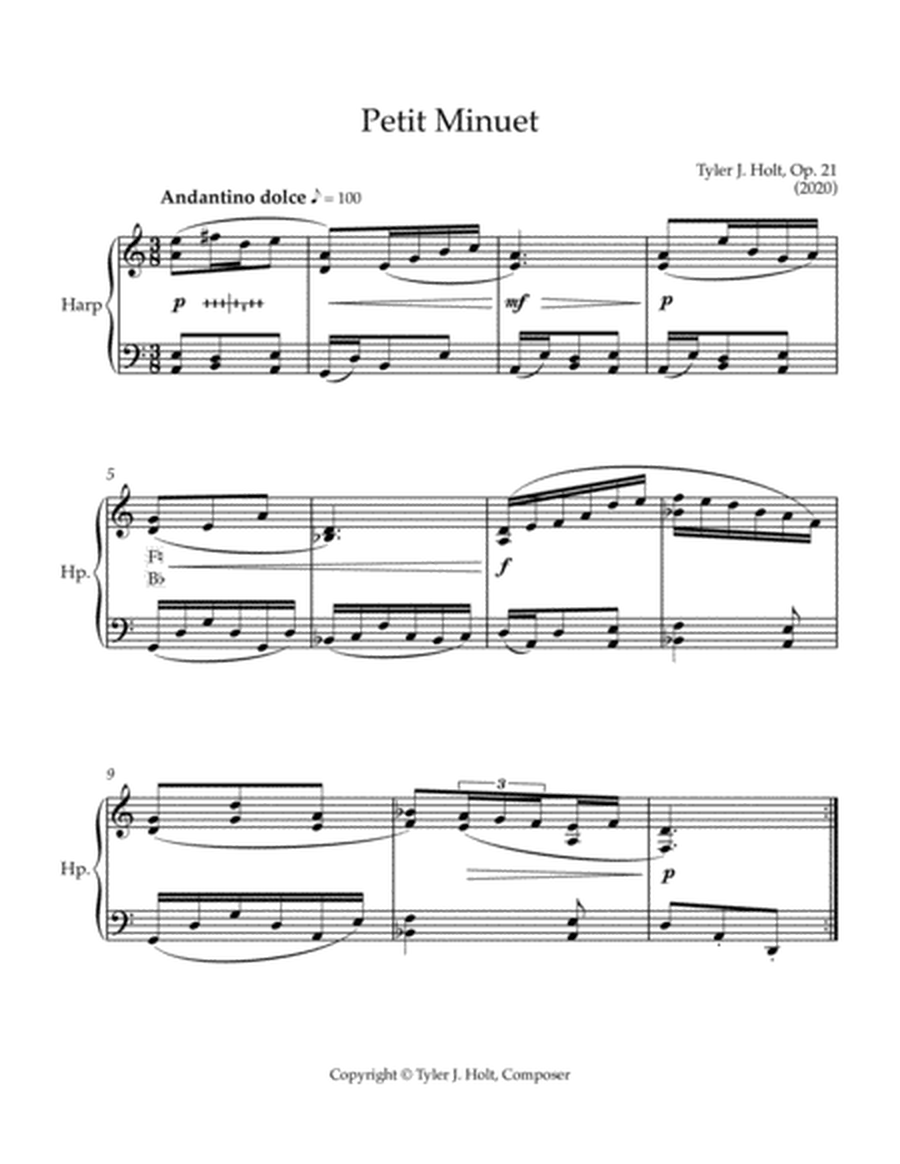 Petit Minuet in A minor, Op. 21