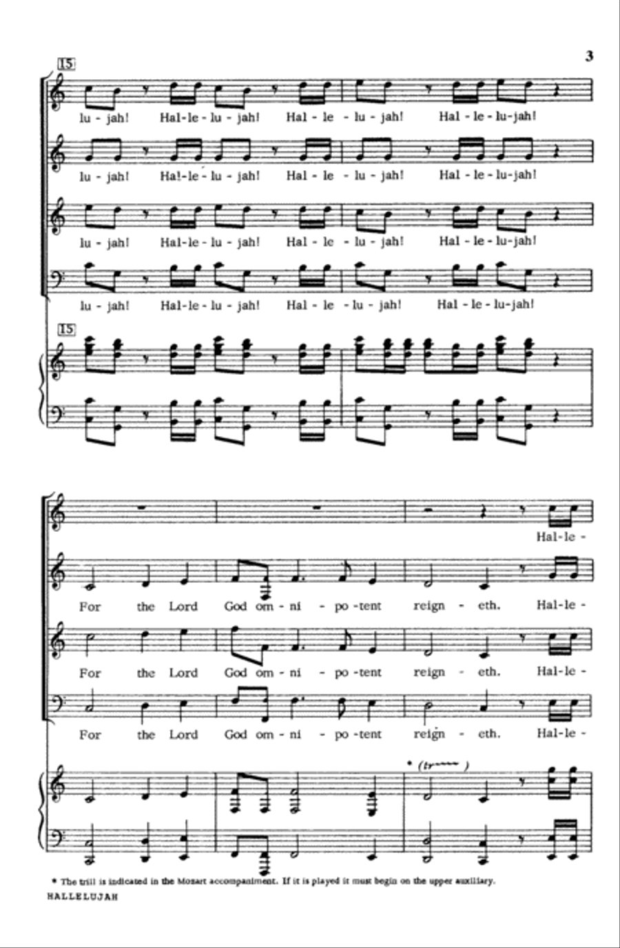 Hallelujah Chorus in C Major Choir scores gallery preview page 3