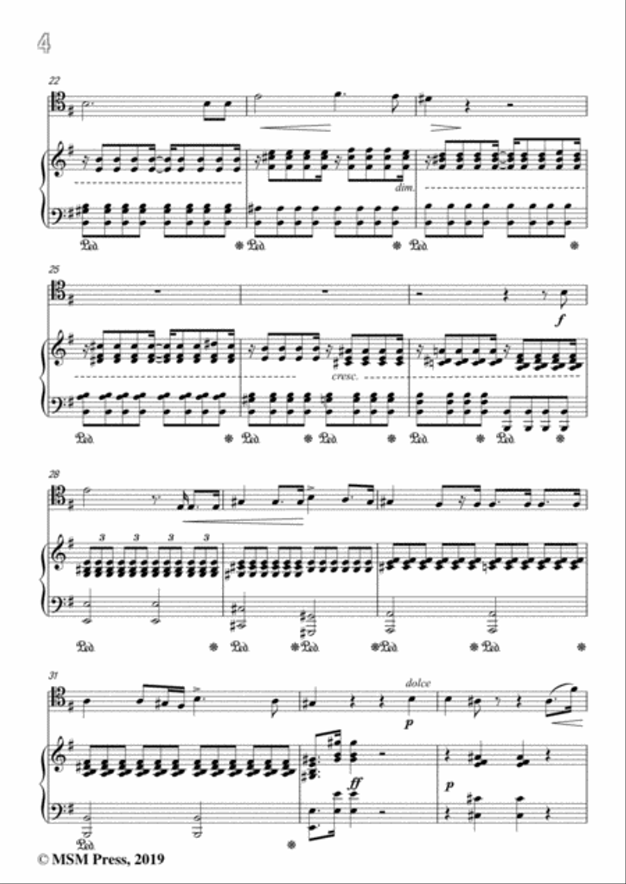Niedermeyer-Le lac in G Major,for Cello and Piano Piano scores gallery preview page 6