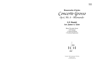 Book cover for Concerto Grosso, Op. 6, No. 8 - Allemande