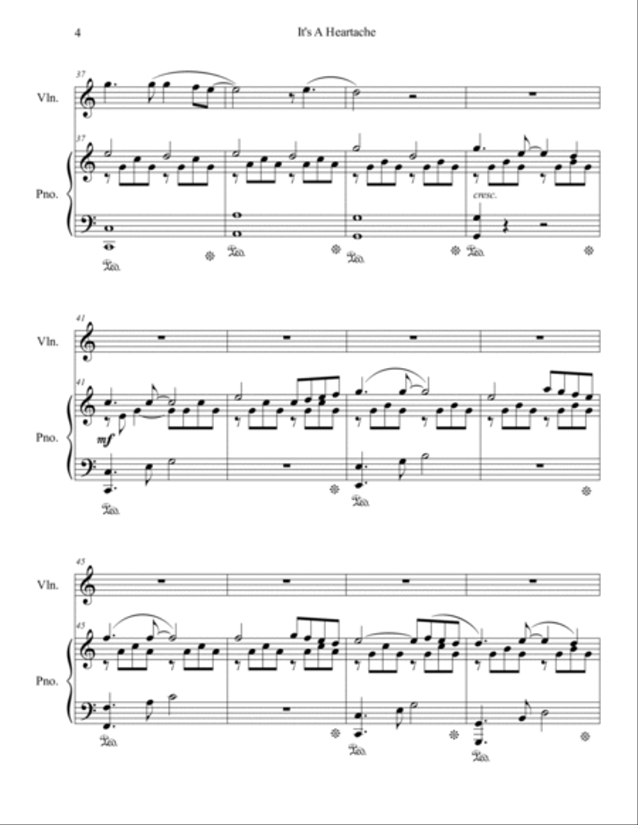 It's A Heartache Violin Solo scores gallery preview page 5