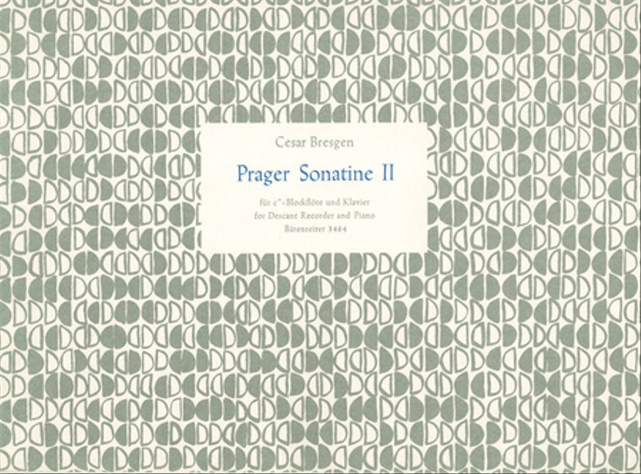 Prager Sonatine, No. 2 C major Soprano Recorder scores gallery preview page 1