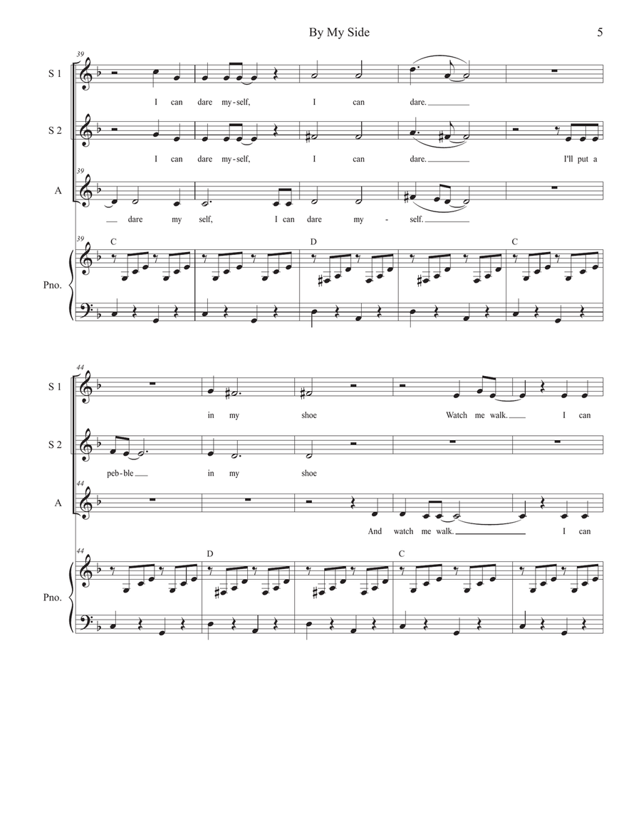By My Side By My Side SSA scores gallery preview page 5