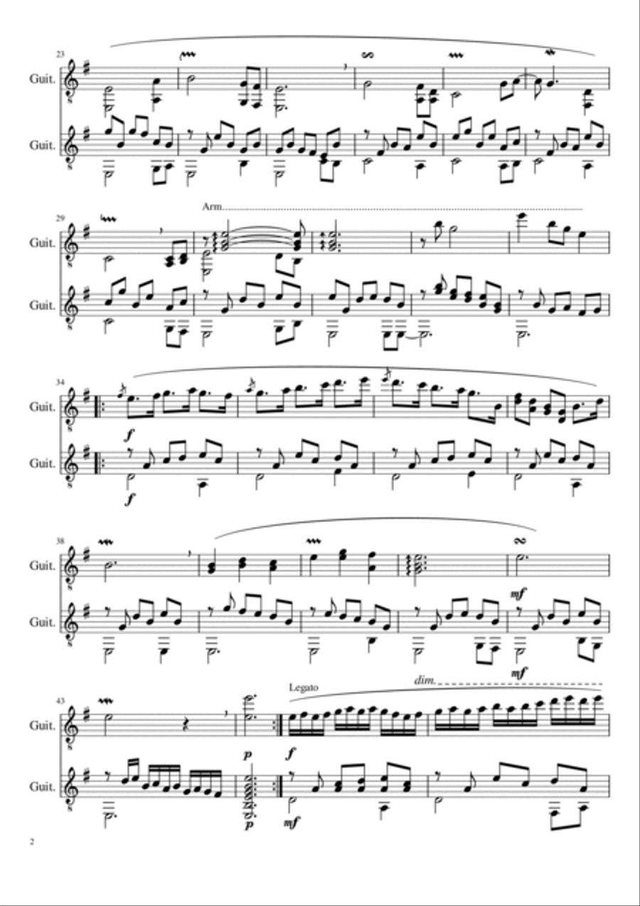 A orillas del mar de Canarias: I-Puesta de sol Acoustic Guitar scores gallery preview page 2