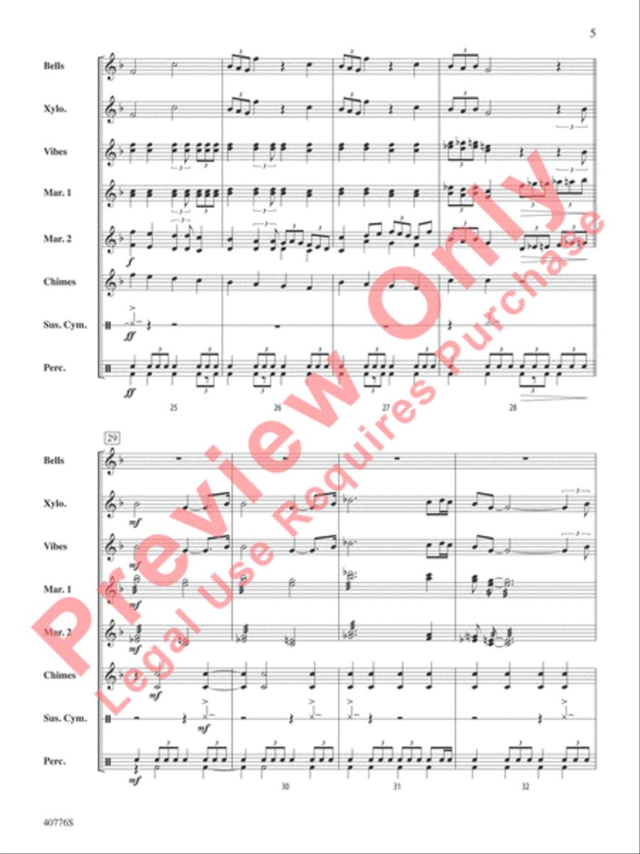 Star Wars Medley Star Wars Medley Percussion Ensemble scores gallery preview page 6
