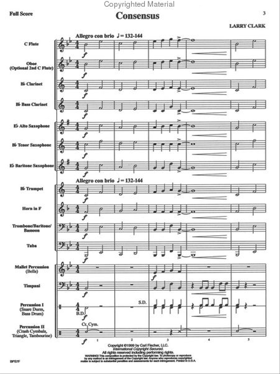 Consensus Concert Band scores gallery preview page 2