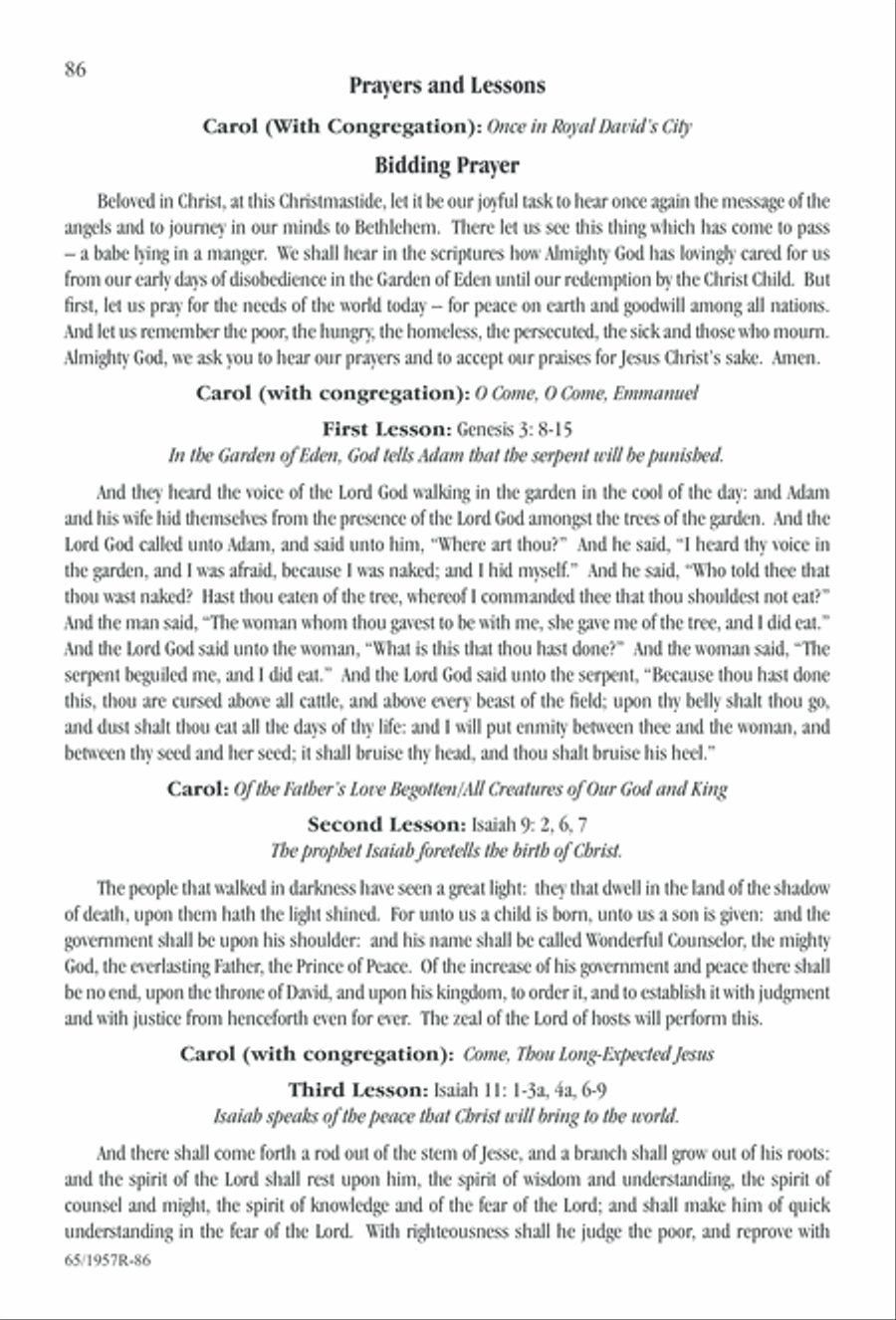 Festival of Lessons and Carols 4-Part scores gallery preview page 87