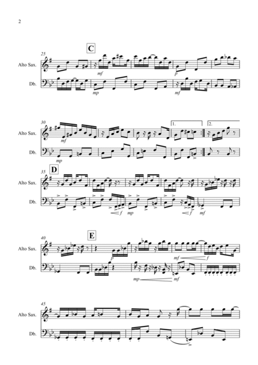 Maple Leaf Rag for Alto Saxophone and Double Bass Duet image number null