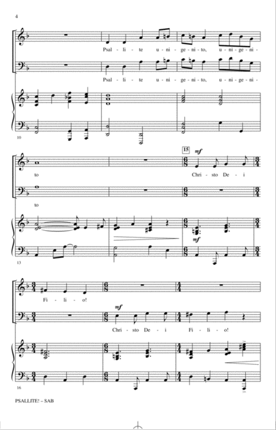 Psallite! Psallite! 3-Part scores gallery preview page 2