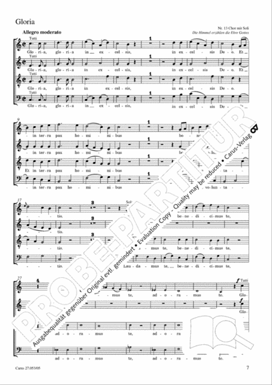 Creation Mass in A-major after Joseph Haydn (Schopfungsmesse in A nach Joseph Haydn) 4-Part scores gallery preview page 8