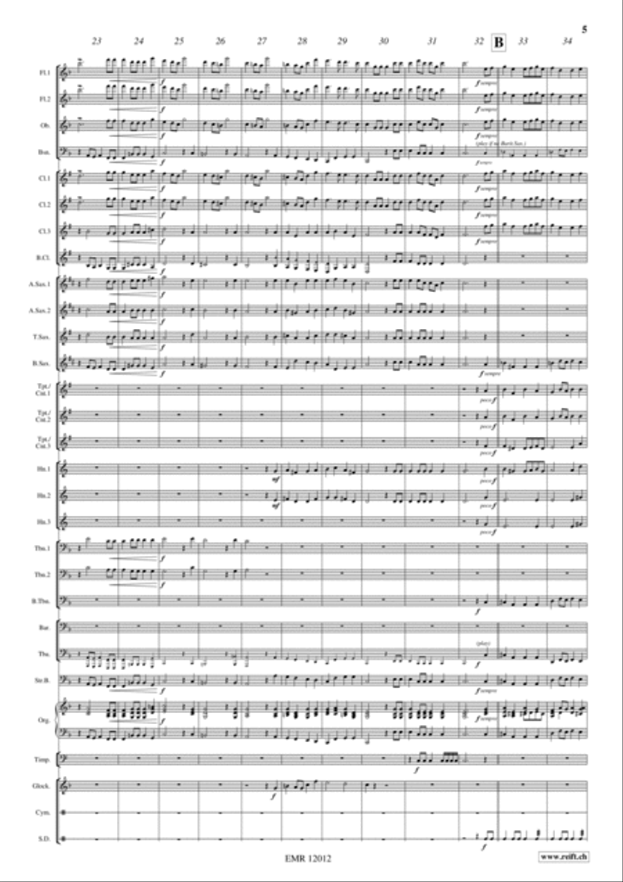 La Rejouissance Concert Band scores gallery preview page 5