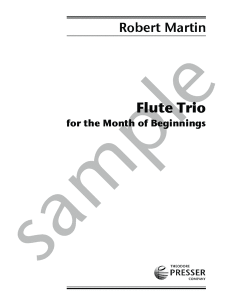 Flute Trio for the Month of Beginnings