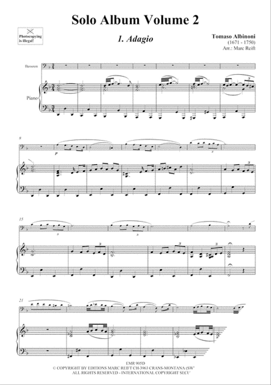 Solo Album (Vol. 1-10 + 2 CDs) by Dennis Armitage Bassoon Solo - Sheet Music page 4
