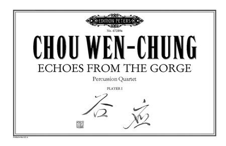Echoes from the Gorge Percussion - Sheet Music