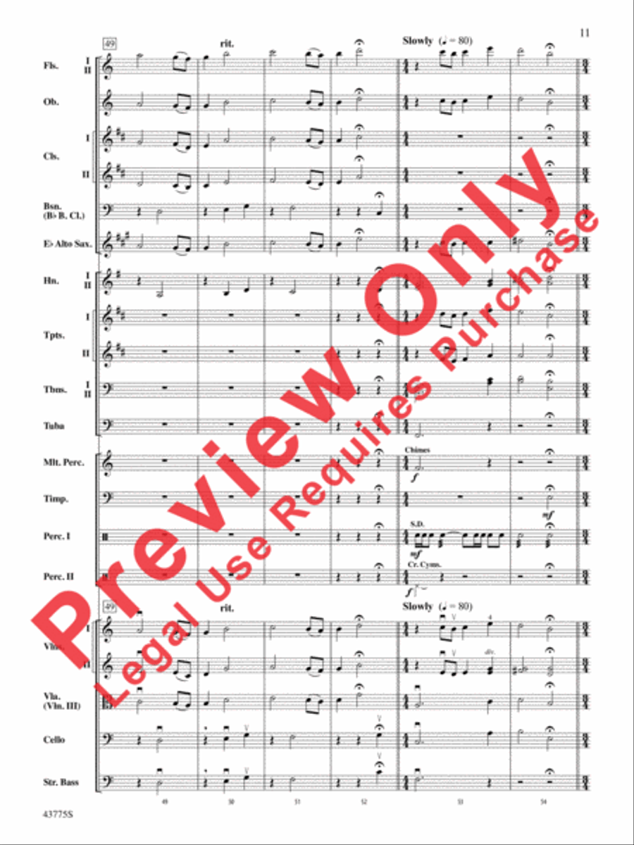 Ancient Echoes of Time Full Orchestra scores gallery preview page 12