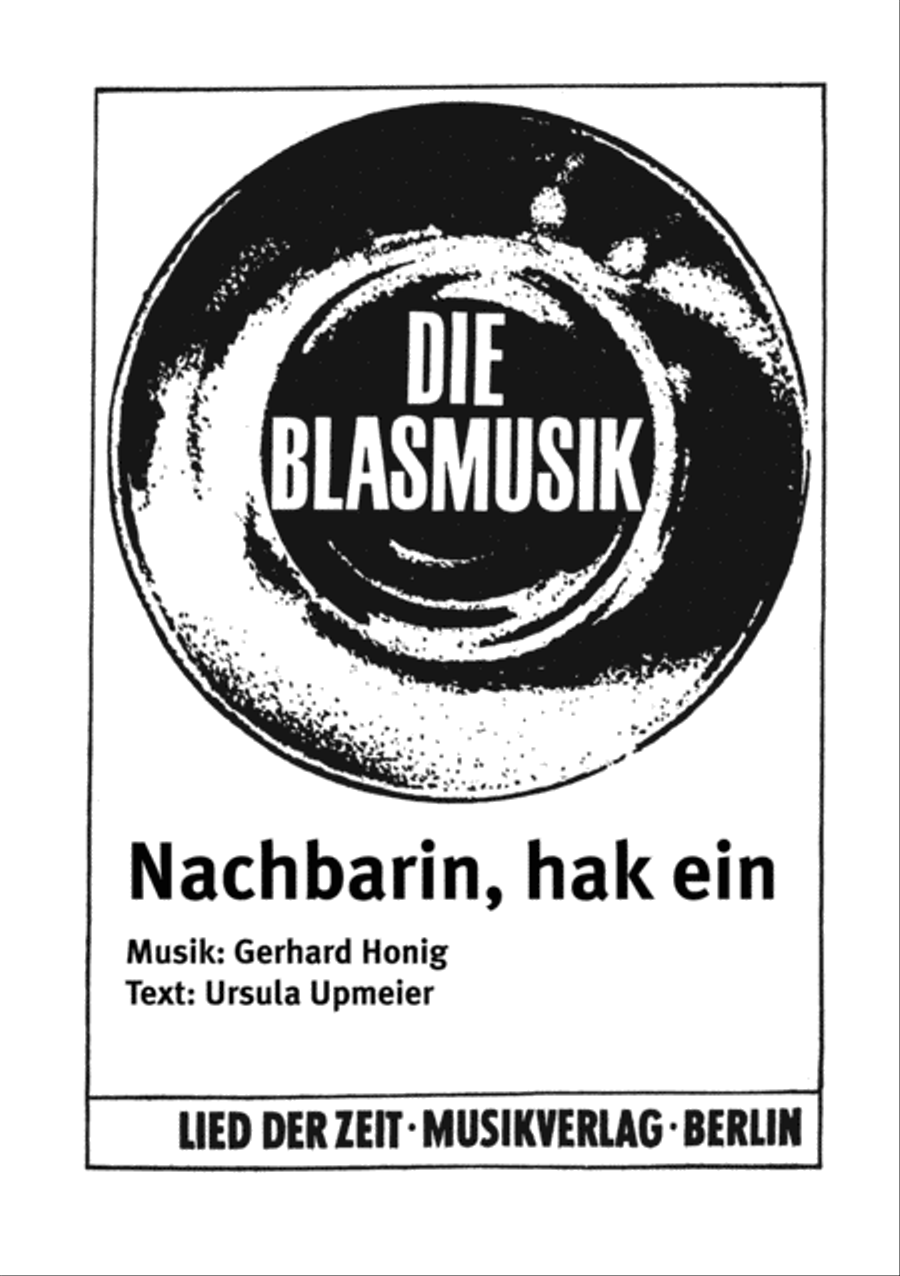 Nachbarin, hak ein Nachbarin, hak ein Clarinet scores gallery preview page 1