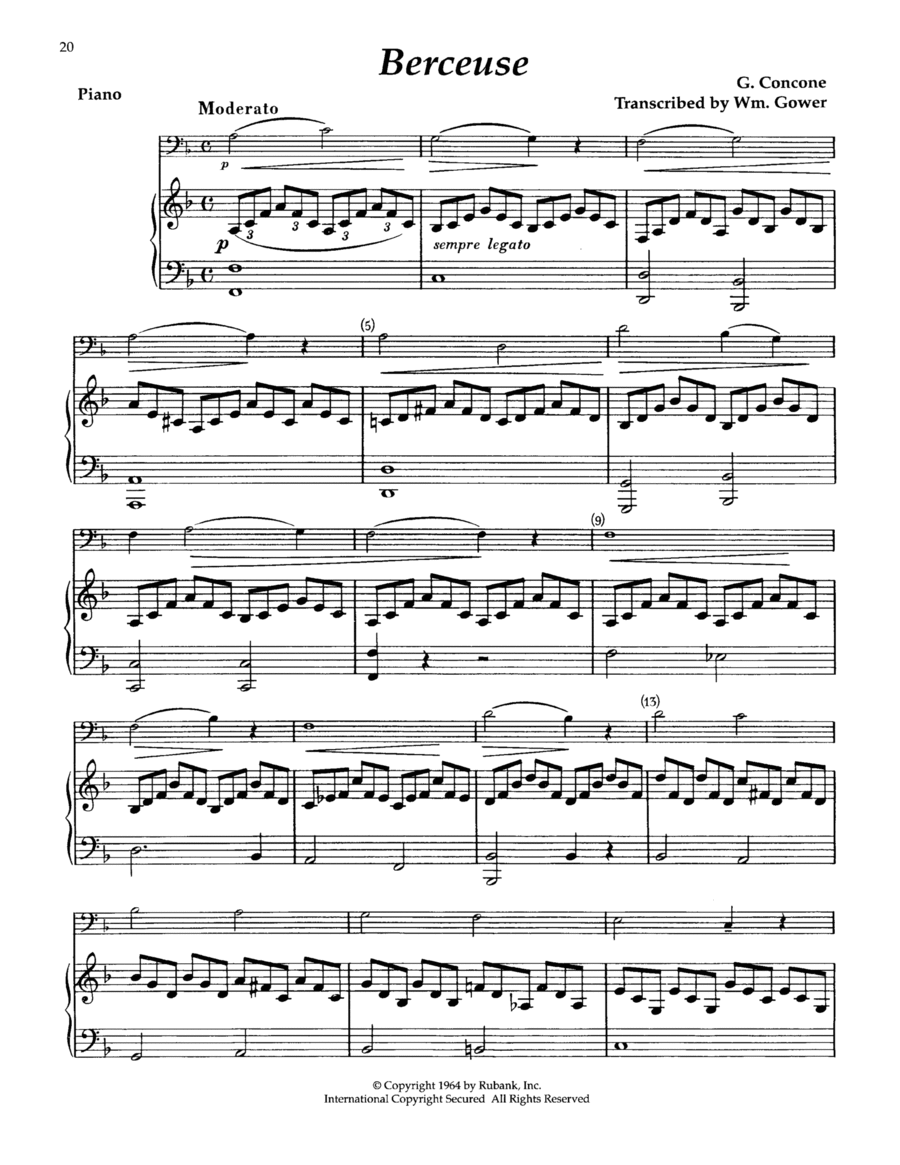 Berceuse Berceuse Baritone Horn BC scores gallery preview page 1