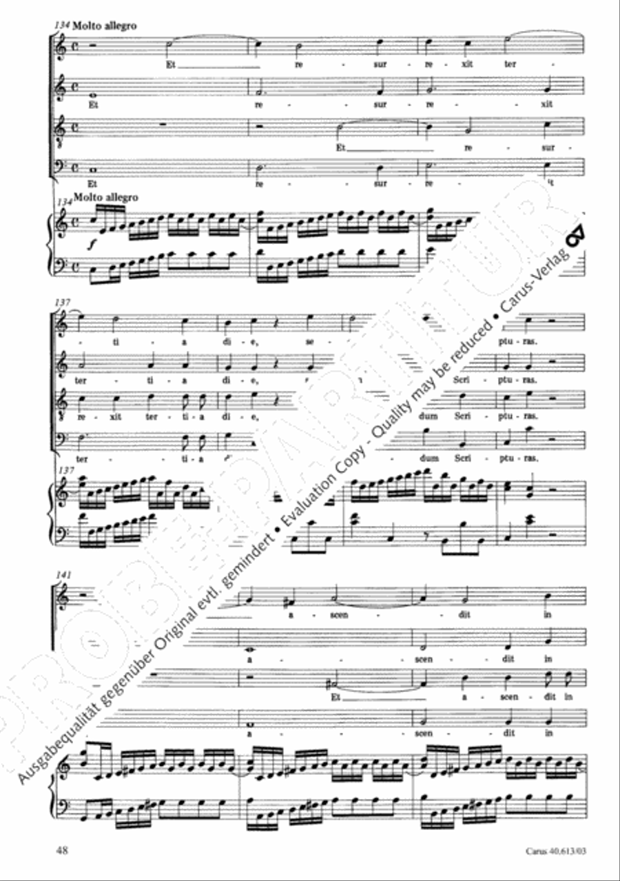 Mass in C (Missa in C) 4-Part scores gallery preview page 49