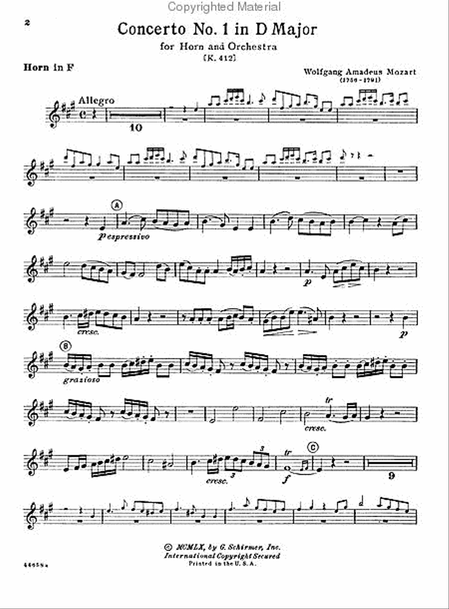 Four Horn Concertos and Concert Rondo Piano Accompaniment scores gallery preview page 3