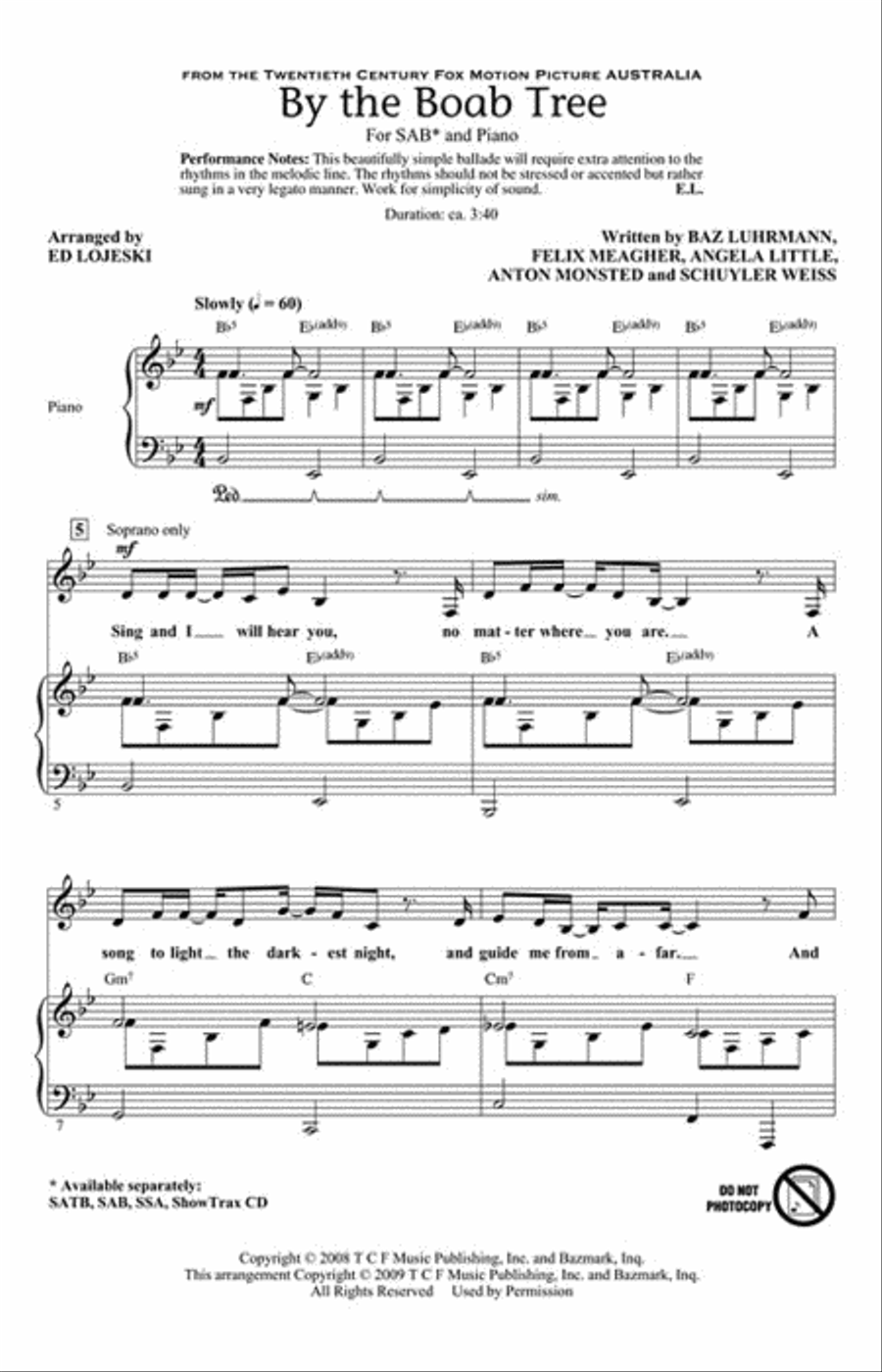 By the Boab Tree 3-Part scores gallery preview page 2