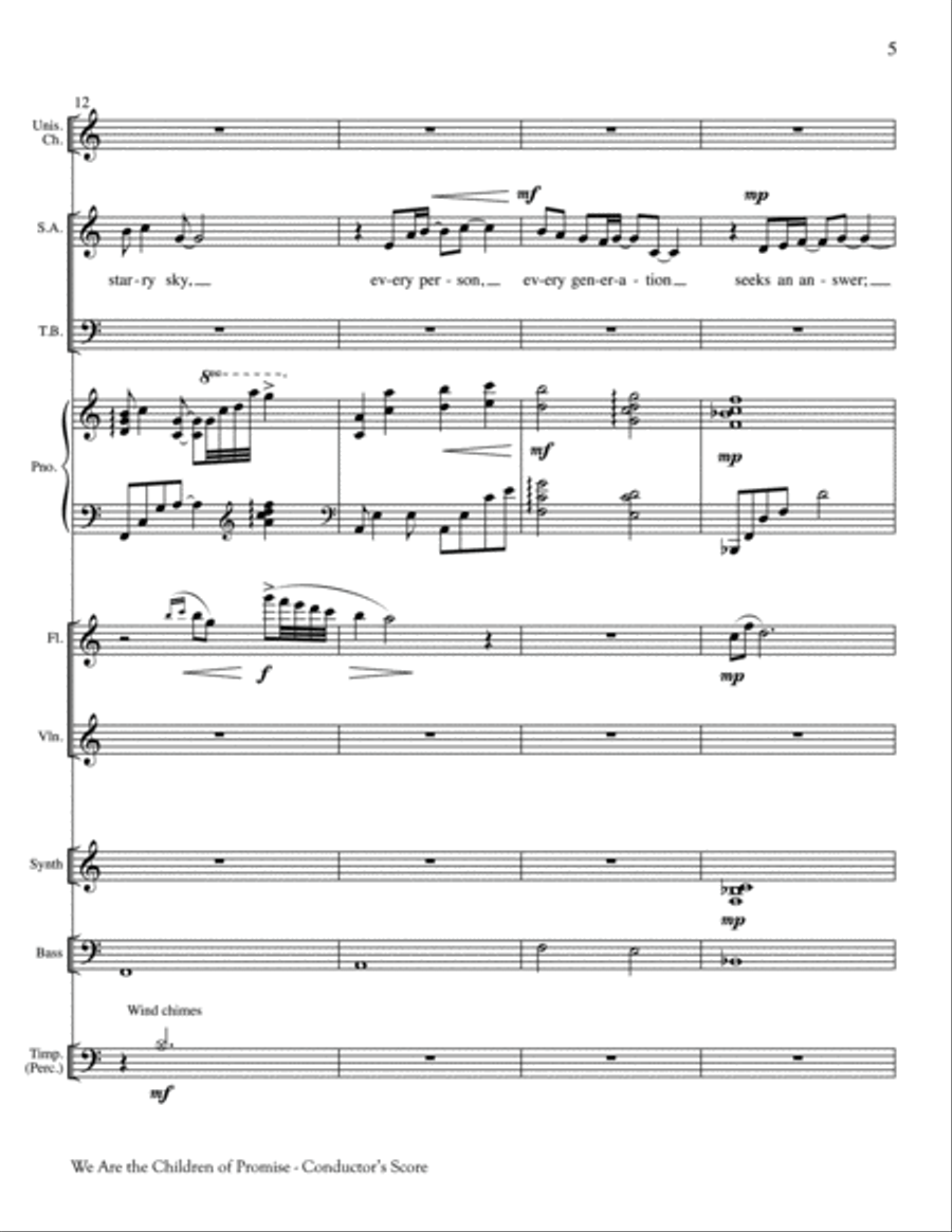We Are the Children of Promise Unison Choir scores gallery preview page 5