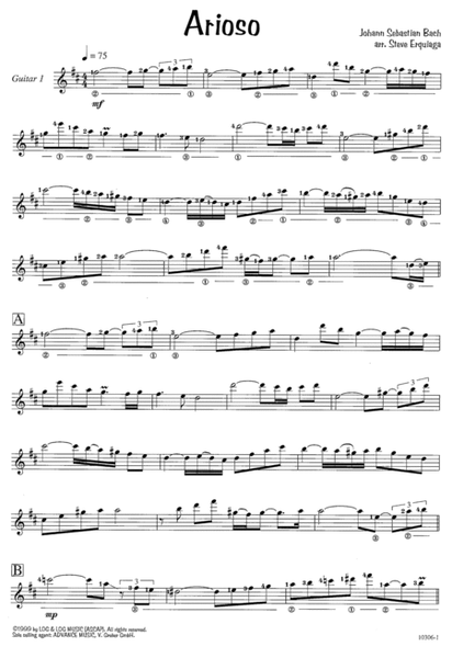 Steve Erquiaga's Arrangements for 2 Guitars -- Arioso
