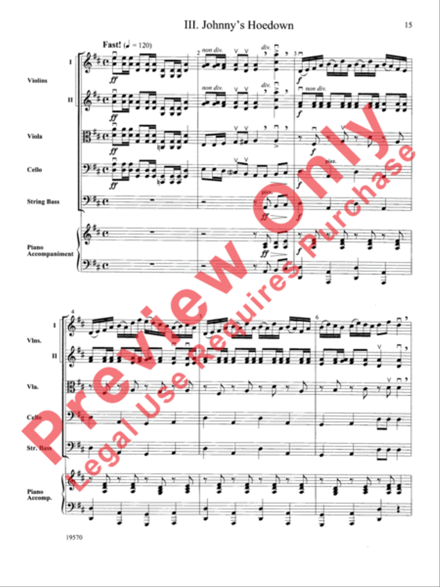 Johnny Appleseed Suite String Orchestra scores gallery preview page 16