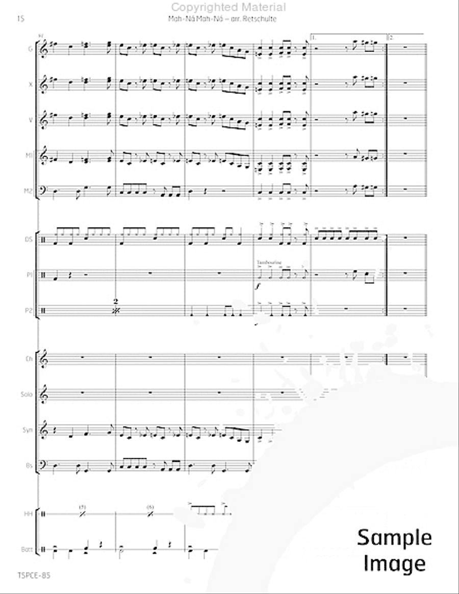 Mah-Na Mah-Na Percussion Ensemble scores gallery preview page 19