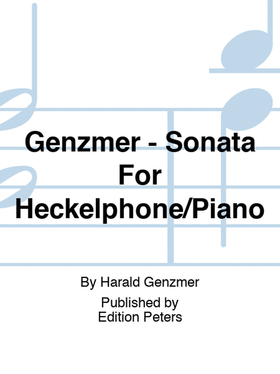Genzmer - Sonata For Heckelphone/Piano