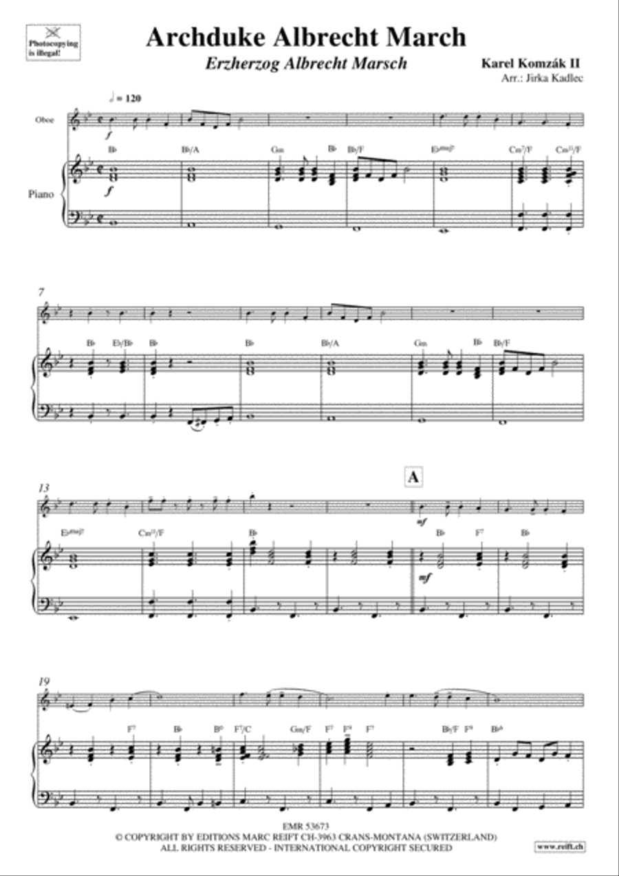 Archduke Albrecht March Piano Accompaniment scores gallery preview page 4