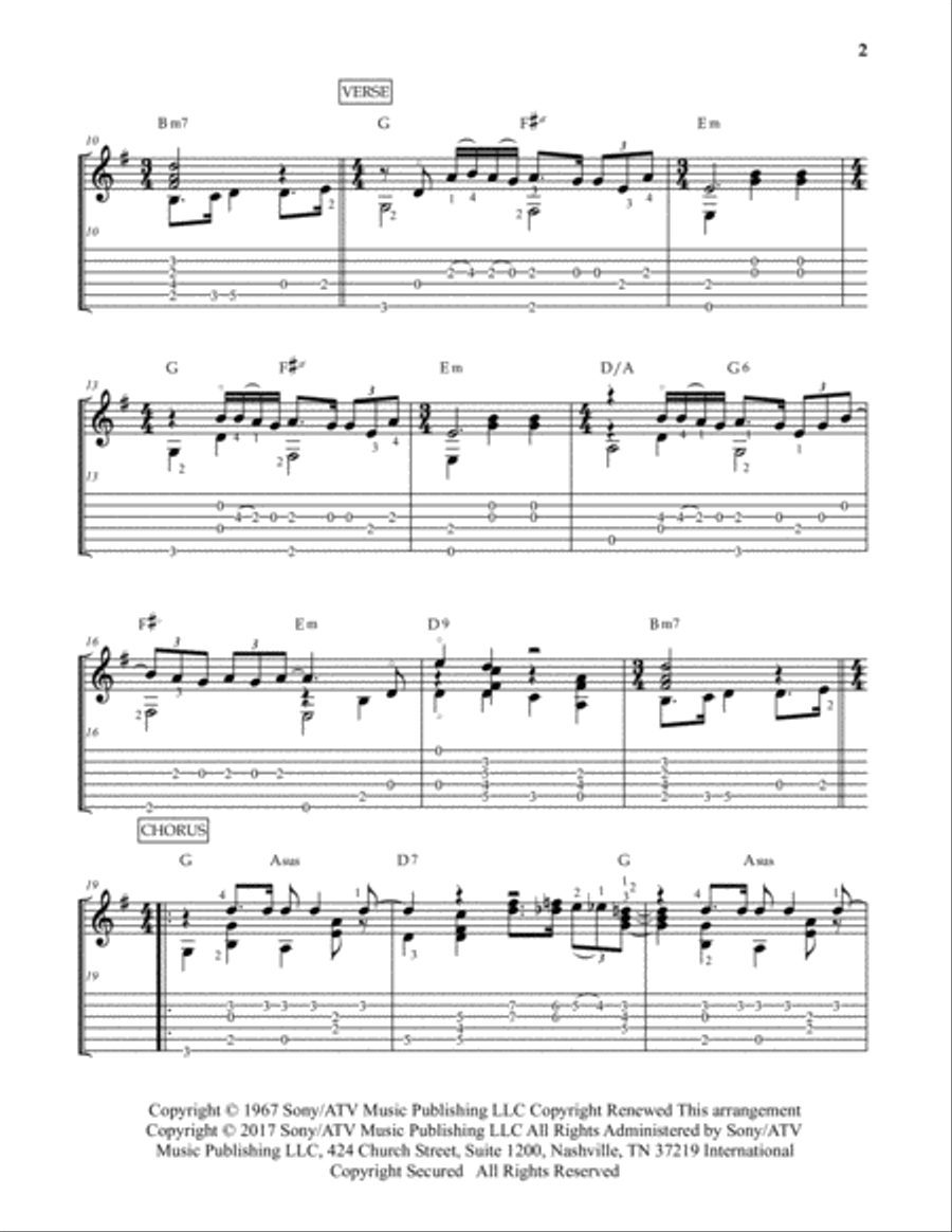 All You Need Is Love Guitar Tablature scores gallery preview page 2