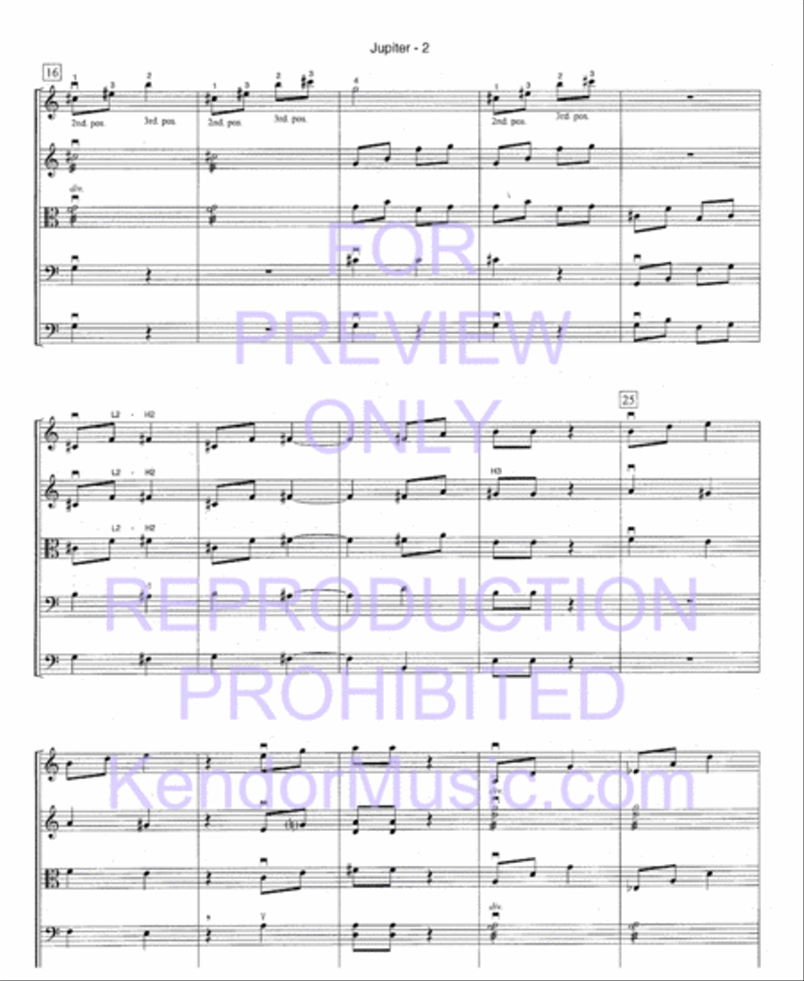 Jupiter (from The Planets) String Orchestra scores gallery preview page 4