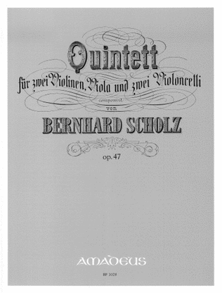 Book cover for Quintet E minor op. 47