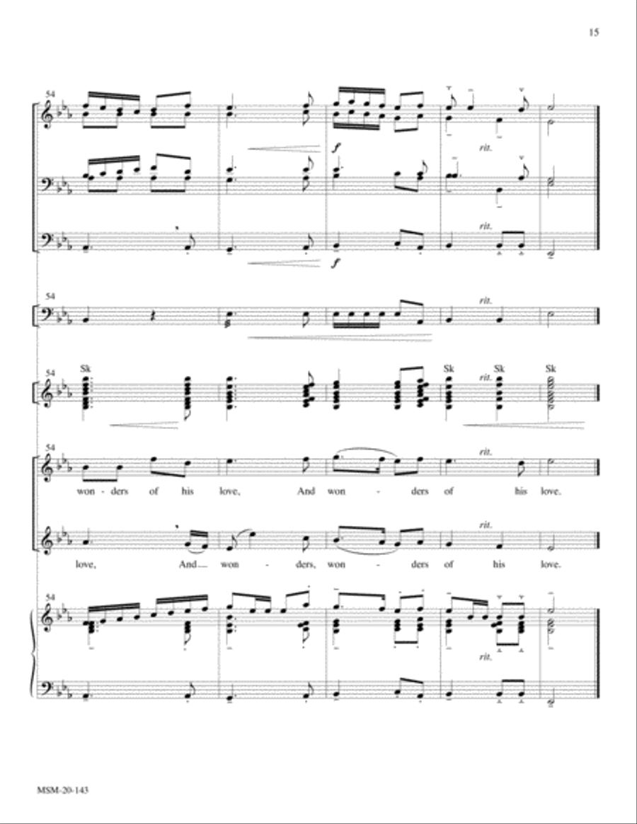 Five Carol Accompaniments for Brass Quartet and Organ 4-Part scores gallery preview page 8