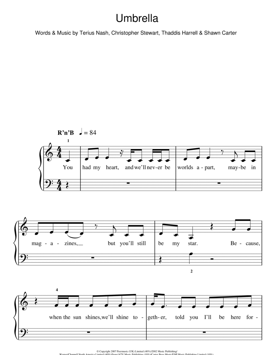 Umbrella Voice scores gallery preview page 1