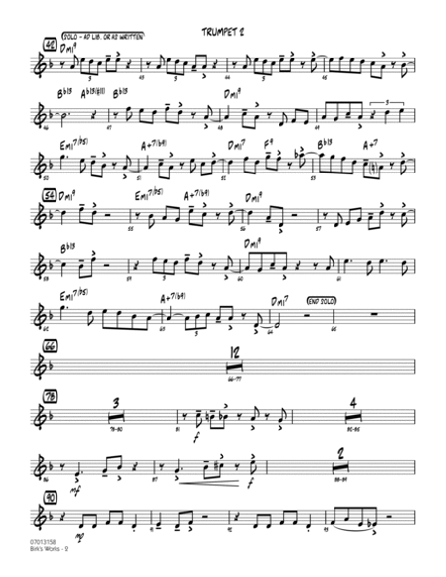 Birk's Works - Trumpet 2 Birk's Works - Trumpet 2 Trumpet scores gallery preview page 2