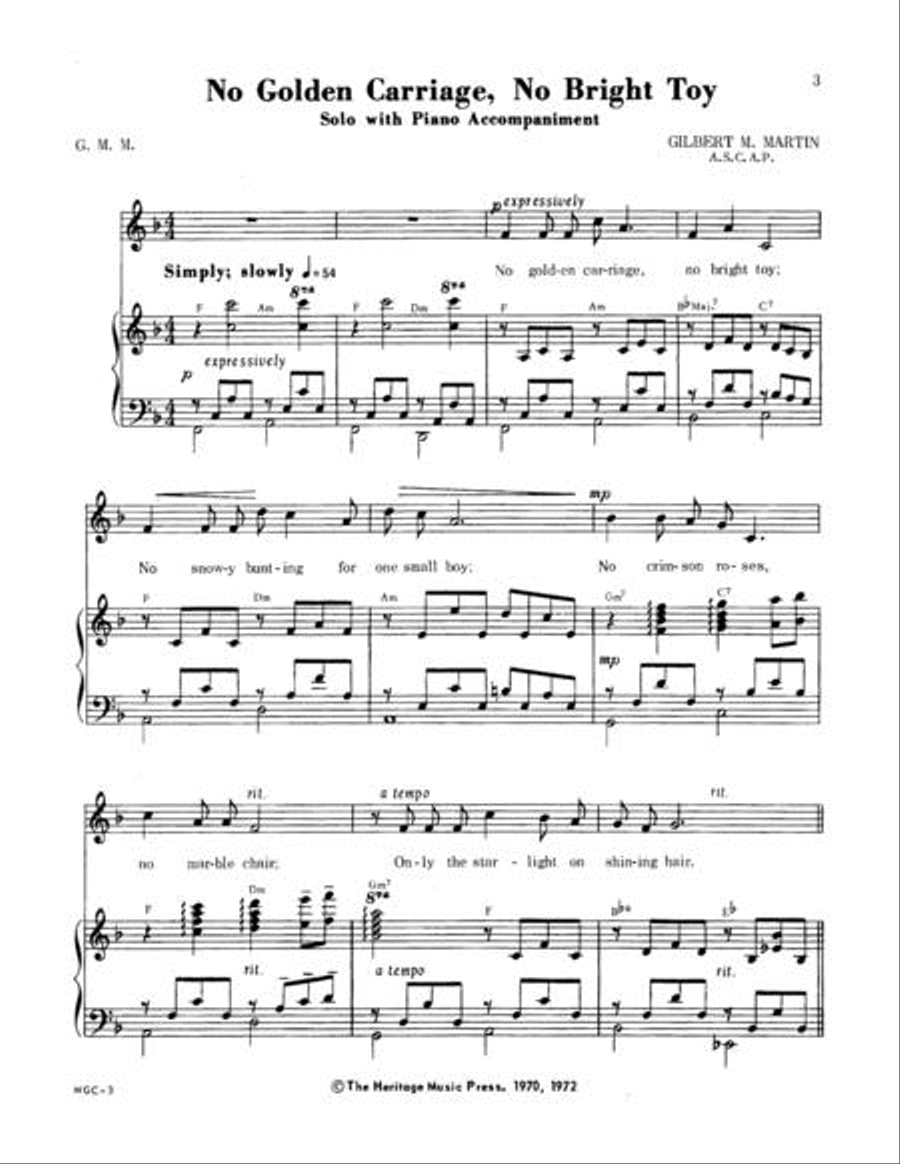 No Golden Carriage, No Bright Toy Medium Voice scores gallery preview page 2